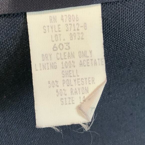 Oleg Cassini Vintage Skirt Suit Set Womens 14 Two-Piece Business Blazer Pencil - Picture 9 of 11
